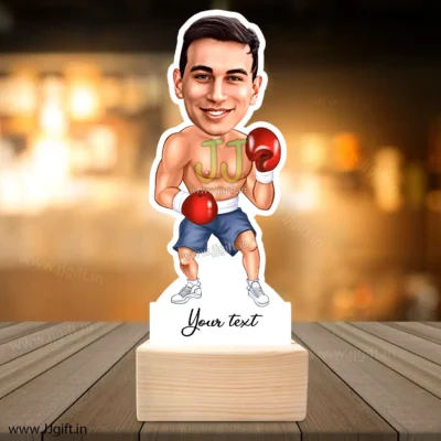 Persoanlized Boxer caricature Gift, Unique Standee Showpiece Gift For Boxing Lover