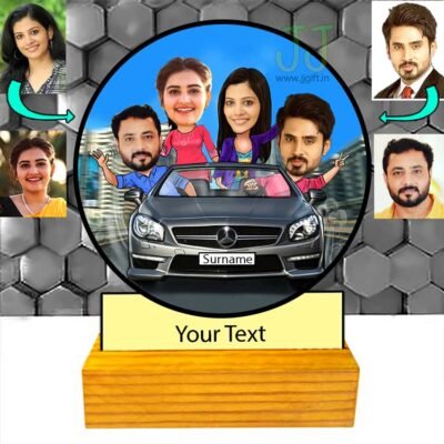 Family caricature at picnic 1