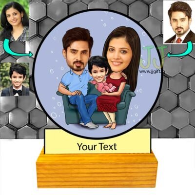 Happy family caricature 1