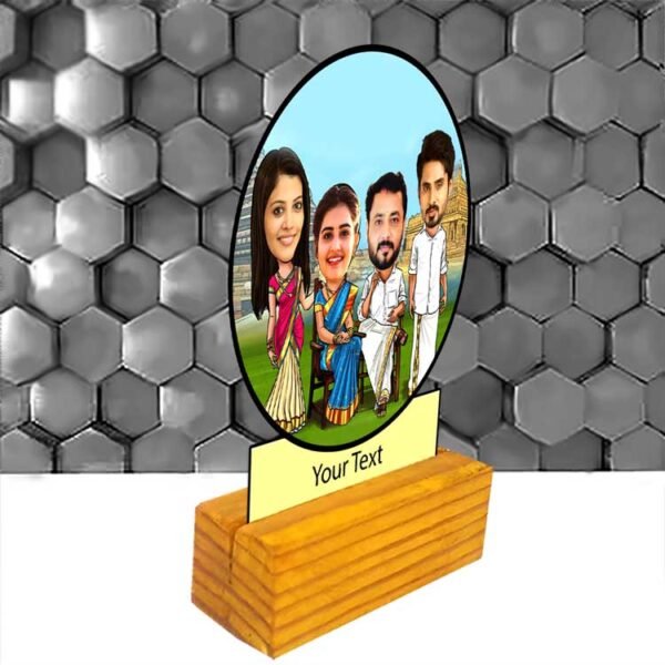 Traditional tamil family caricature