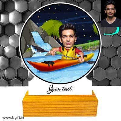 Boat riding caricature