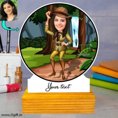 Forest lady caricature