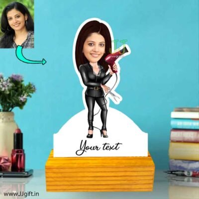 Hair saloon lady caricature