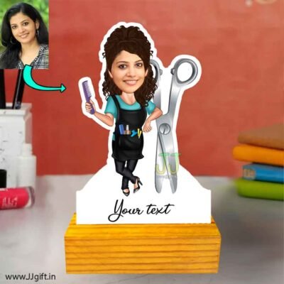 Hair stylelist lady caricature