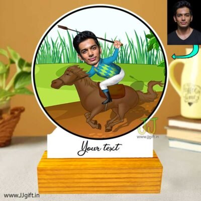 Horse rider caricature