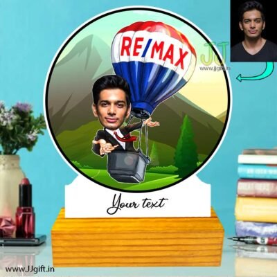 Hot air baloon caricature