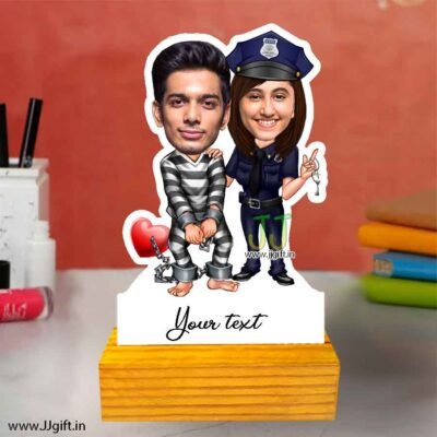 Husbend caught caricature