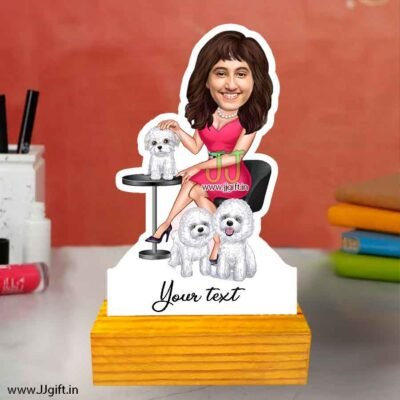 Dog lover caricature 5