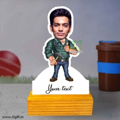 Maintainance worker caricature