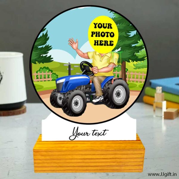 Ride on tractor caricature