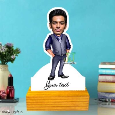 Smart guy caricature