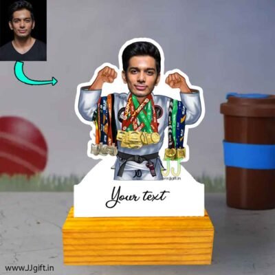 Medal man caricature