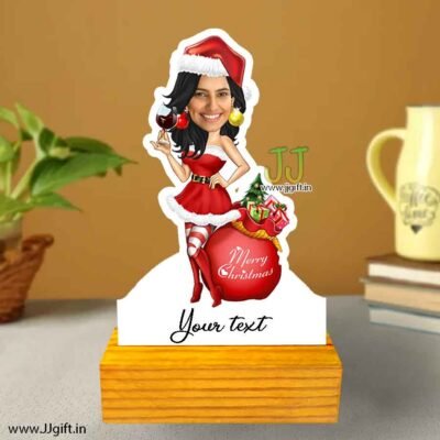 Christmas lady caricature