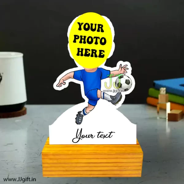Football player caricature gift