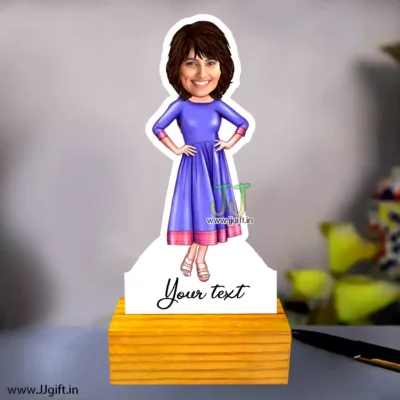 Girl in dress caricature 2