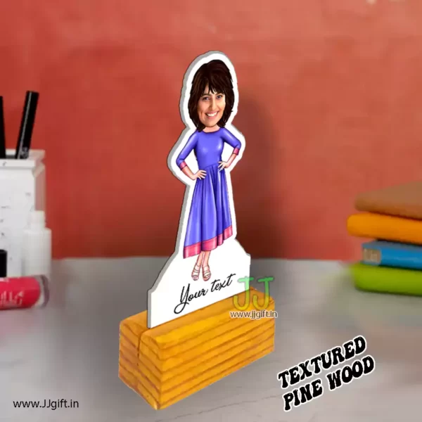 Girl in dress caricature 2