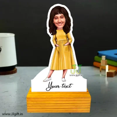 Girl in dress caricature