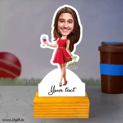 Girl in party caricature