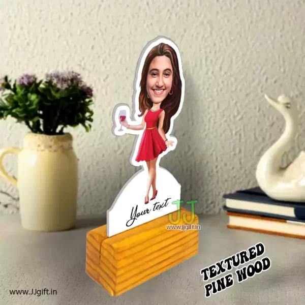 Girl in party caricature