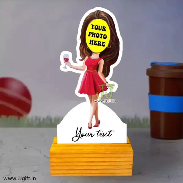 Girl in party caricature