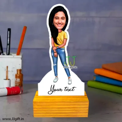 Girls in jeans caricature