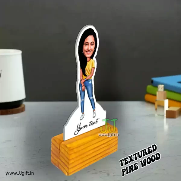 Girls in jeans caricature