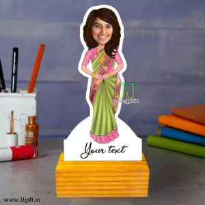 Lady in saree caricature 3