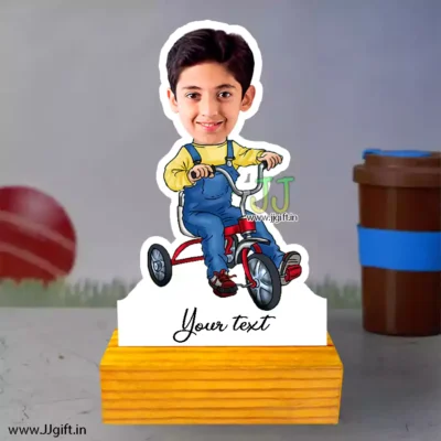 Little cyclist caricature