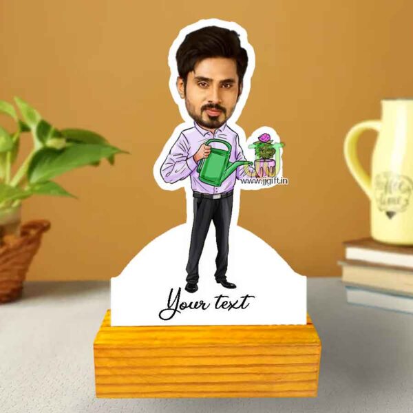 Plant lover caricature