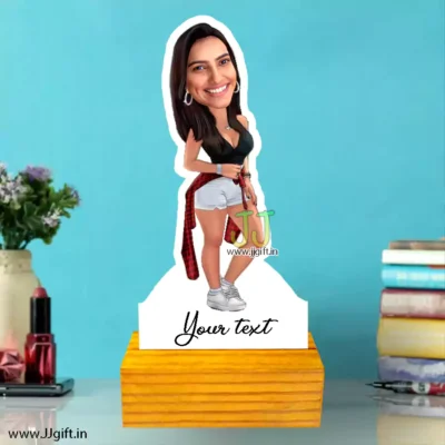 Stylist girl caricature