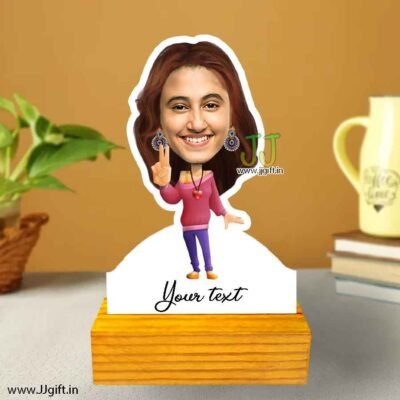 Fashionable lady caricature