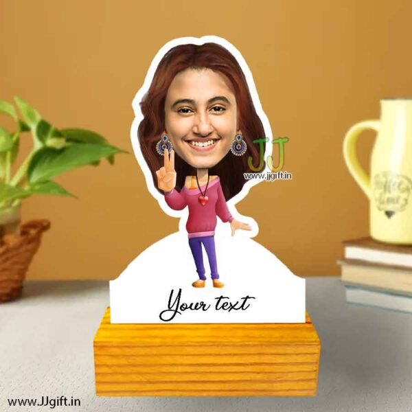 Fashionable lady caricature