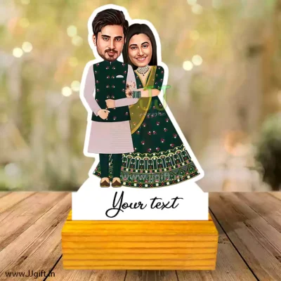 Beautiful bride and groom caricature