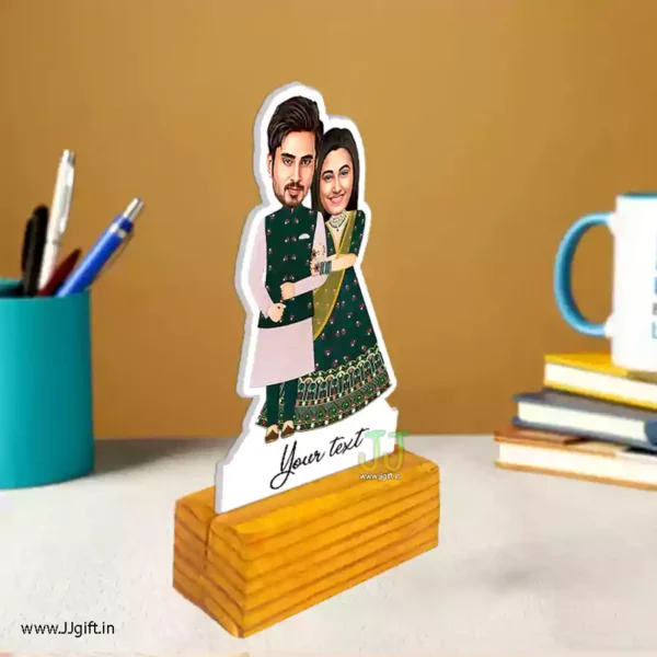 Beautiful bride and groom caricature