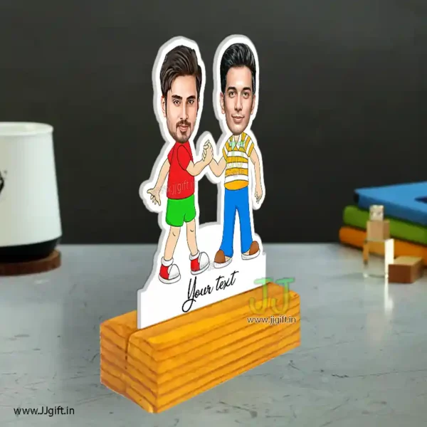 2 male friend caricature buy online