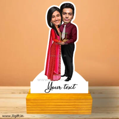 Cute couple caricature