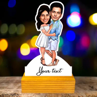 Loving couple caricature