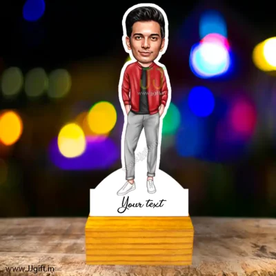 Stylist boy caricature