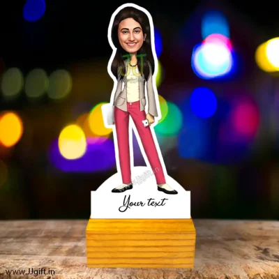 Stylist girl caricature 2