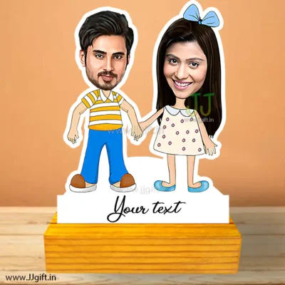 male to female friend caricature