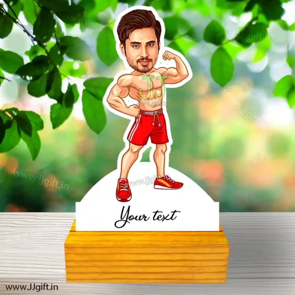 Body builder caricature 3