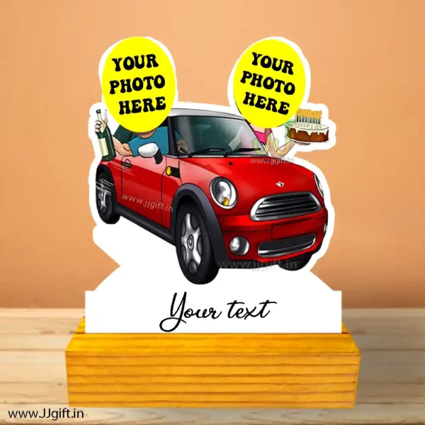 Personalized Celebration in car caricature
