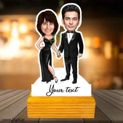 Celebrity couple caricature