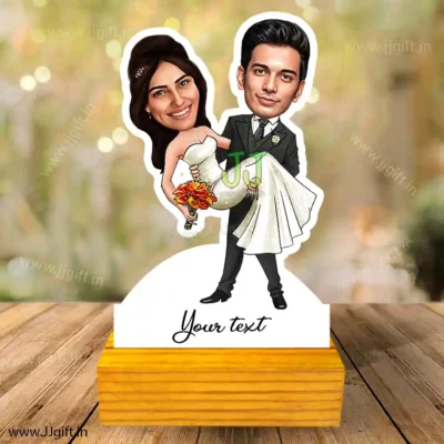 Christian Wedding Caricature Gift For Couple, Custom Church Marriage Cartoon Standee, Unique Christian Wedding Gifts, Best Presents Christian Wedding