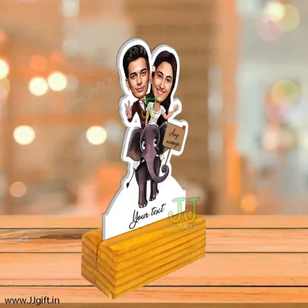 personalized couple with elephant gift
