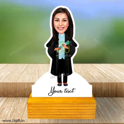 Female advocate caricature