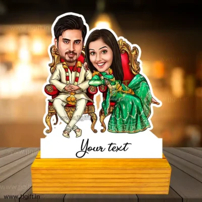 Friendly couple caricature