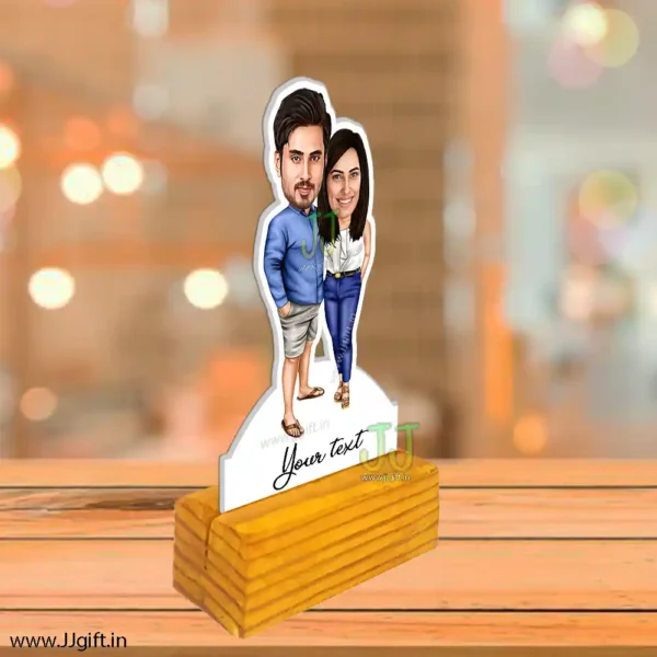 Happy couple caricature buy online