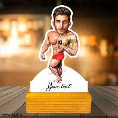 Muscle builder caricature