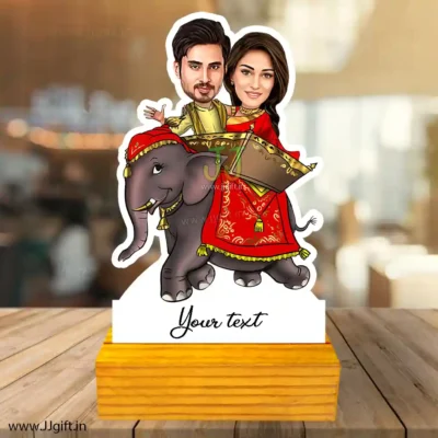 Ride on elephant caricature